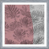 Cuadro Tropical Leaves Rose