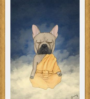 Cuadro Frenchie meditation