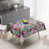 Mantel de Hule Lily and Colorful Flowers Pattern