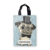 Cortina de Baño Pug; Gentle Pug (v3)