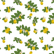 Mantel de Hule Lemon Tree and Lemon Flowers Pattern