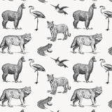 Mantel de Hule Animales chilenos byn
