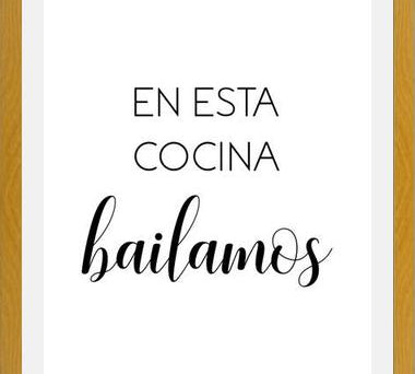 Cuadro En Esta Cocina Bailamos