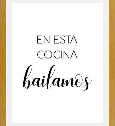 Cuadro En Esta Cocina Bailamos