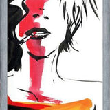 Cuadro mujer fumando
