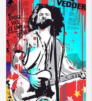 Cuadro Eddie Vedder pop art