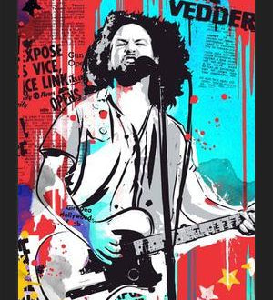 Cuadro Eddie Vedder pop art