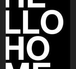 Cuadro Hello Home Black