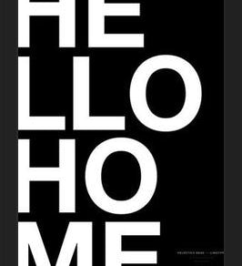 Cuadro Hello Home Black