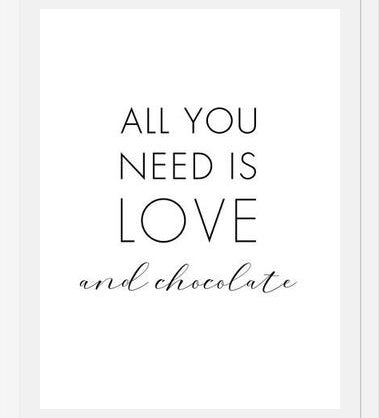 Cuadro All you need is love and chocolate