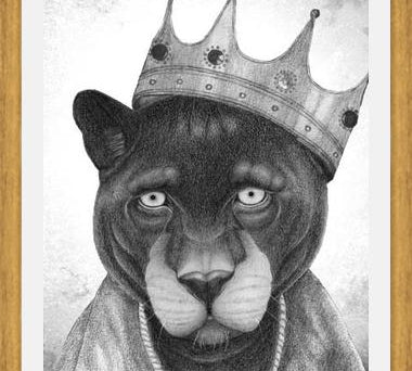 Enmarcado El Rey Pantera bw