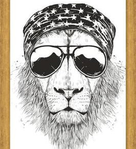 Cuadro Wild lion (bw)
