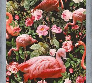 Cuadro Floral and Flamingo Pattern