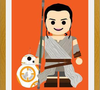 Cuadro Rey e BB8 Toy