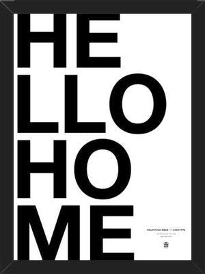 Cuadro Hello Home White