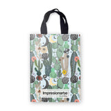 Cortina de Baño Succulents, moon and stars pattern