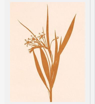 Cuadro Minimal plant - gold