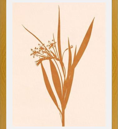 Cuadro Minimal plant - gold