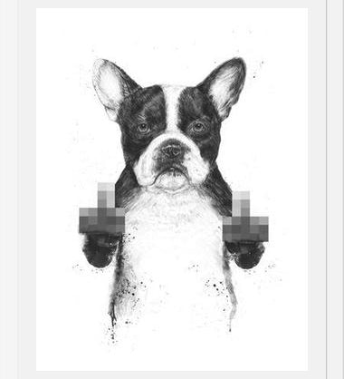 Cuadro Censored dog