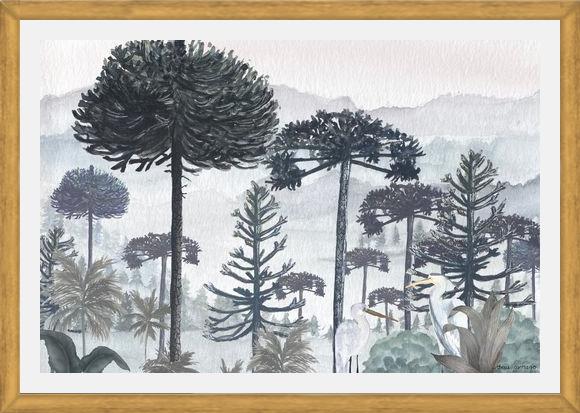 Cuadro Mural Bosque de Araucarias