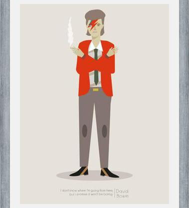 Cuadro Lámina David Bowie, Ziggy Stardust