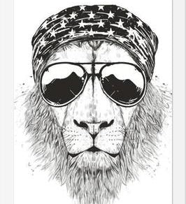 Cuadro Wild lion (bw)