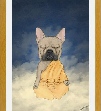 Cuadro Frenchie meditation