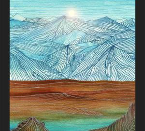 Cuadro Lines in the mountains XI
