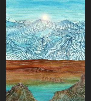 Cuadro Lines in the mountains XI