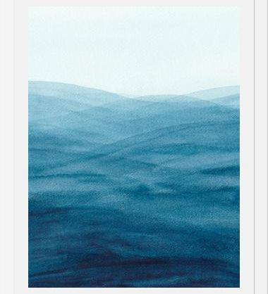 Cuadro Watercolor abstract waves