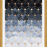 Cuadro Blue Hexagons And Diamonds
