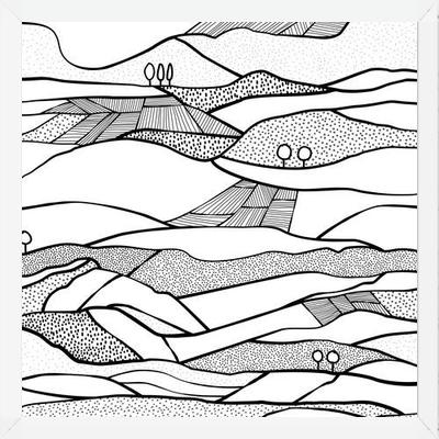 Cuadro Monegros, Paisaje en blanco y negro