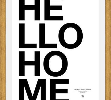 Cuadro Hello Home White