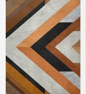 Cuadro Geometric Wood Pattern