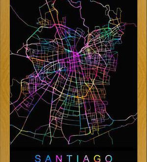 Cuadro Santiago Street Map