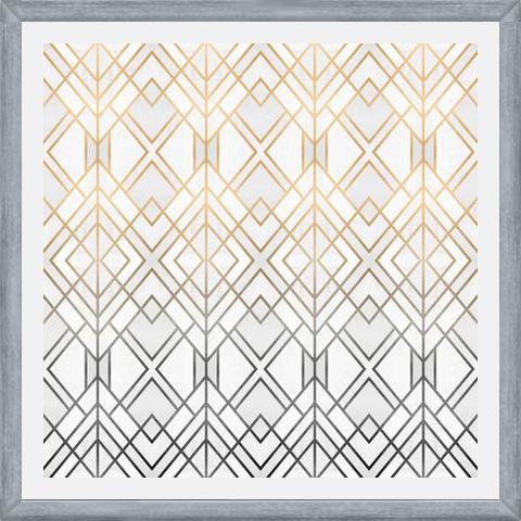Cuadro Gold And Grey Geo