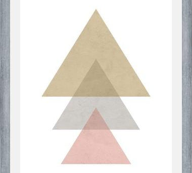Cuadro 3 triangles - pink