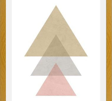 Cuadro 3 triangles - pink