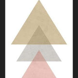Cuadro 3 triangles - pink
