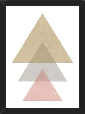 Cuadro 3 triangles - pink