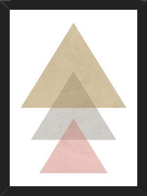 Cuadro 3 triangles - pink