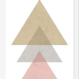 Cuadro 3 triangles - pink