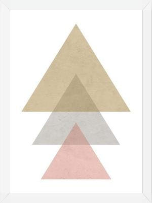 Cuadro 3 triangles - pink