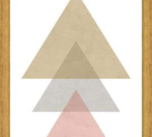 Cuadro 3 triangles - pink