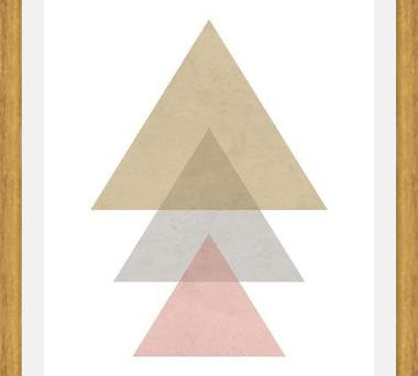 Cuadro 3 triangles - pink