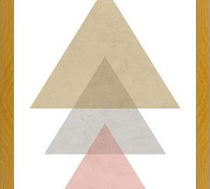 Cuadro 3 triangles - pink