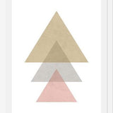 Cuadro 3 triangles - pink