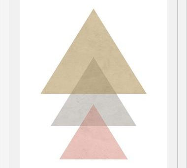 Cuadro 3 triangles - pink
