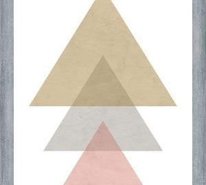 Cuadro 3 triangles - pink
