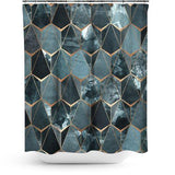 Cortina de Baño Diamantes Turquesa